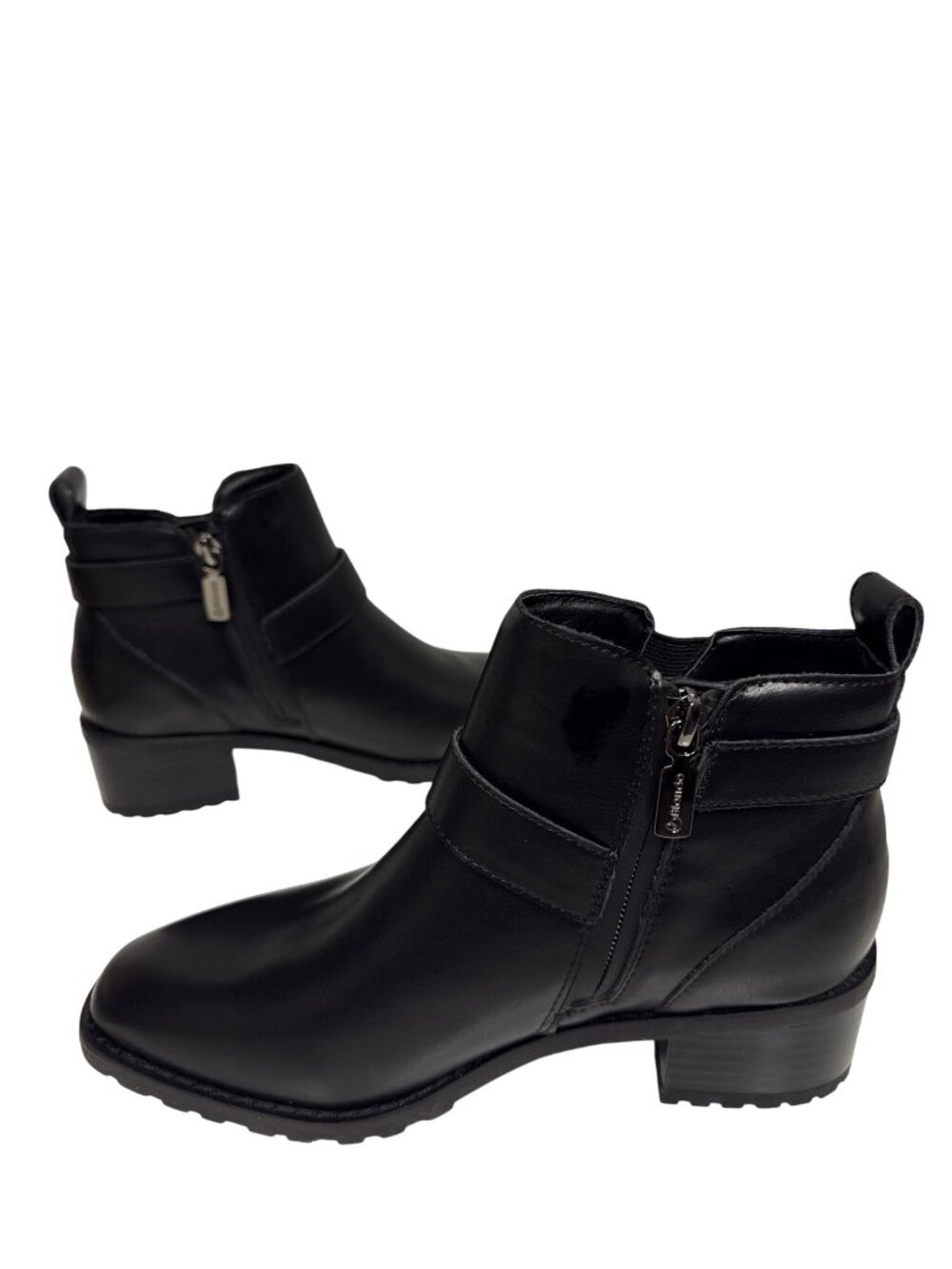 Blondo Shantel Waterproof Black Leather Ankle Boots Women's Size 6M NWOB Buckle - Picture 5 of 8